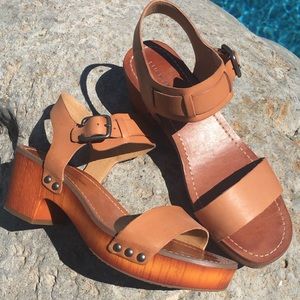 Lucky Brand genuine leather clog sandals (8.5)